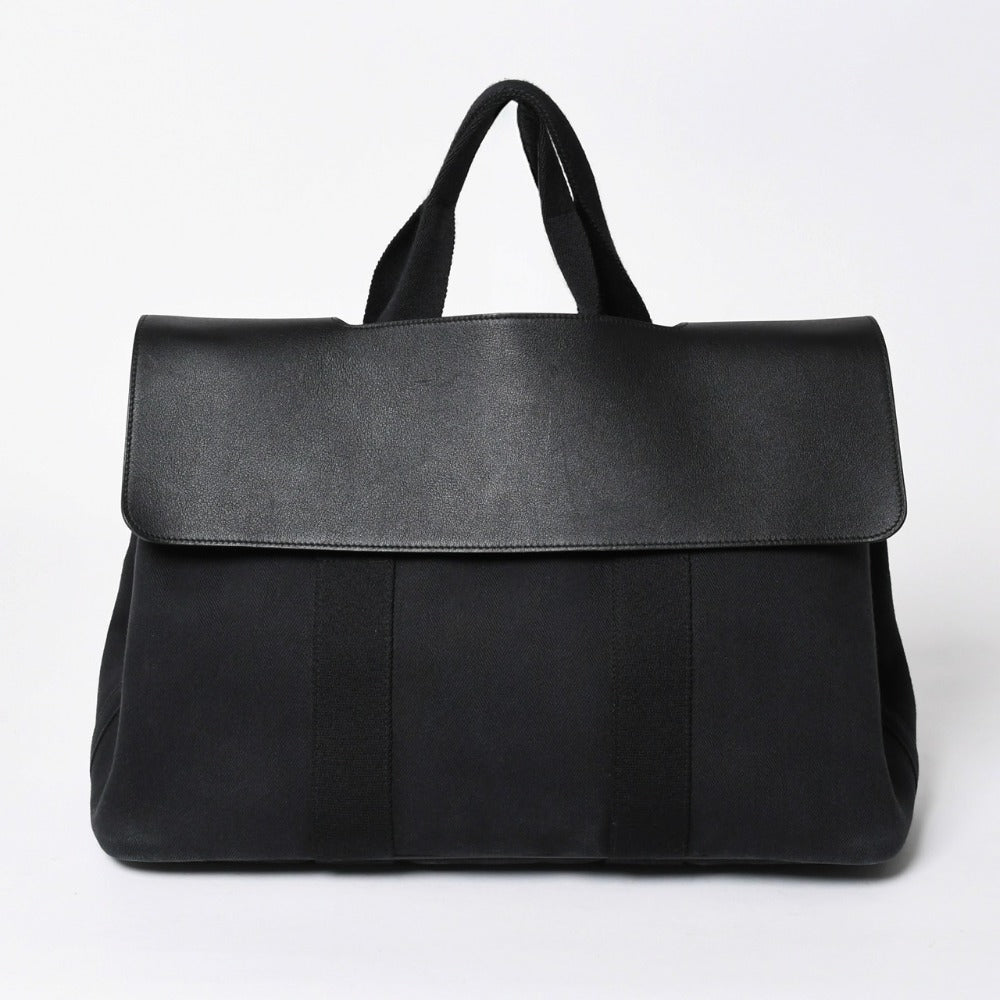HERMES エルメス ハンドバッグ ヴァルパライソMM ハンドバッグ トートバッグ ブラック シルバー金具 美品 中古 4a006384