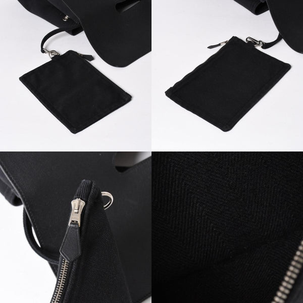 HERMES エルメス ハンドバッグ ヴァルパライソMM ハンドバッグ トートバッグ ブラック シルバー金具 美品 中古 4a006384