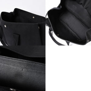 HERMES エルメス ハンドバッグ ヴァルパライソMM ハンドバッグ トートバッグ ブラック シルバー金具 美品 中古 4a006384