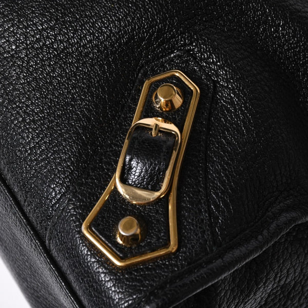 Very Good Condition BALENCIAGA Metallic Edge City Leather 2WAY Handbag Shoulder Bag Gold Hardware 505984 Used 4a006412