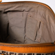 将图片加载到图库查看器中。 極美品 FENDI フェンディ ズッキーノ トートバッグ ハンドバッグ 8BH179 キャンバス レザー ブラウン オレンジ ゴールド金具 中古 4a006516