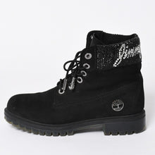 将图片加载到图库查看器中。 JIMMY CHOO ジミーチュウ Timberland ティンバーランド クリスタル アンクルブーツ A74148 ブラック サイズ25cm 美品 中古 4a006142