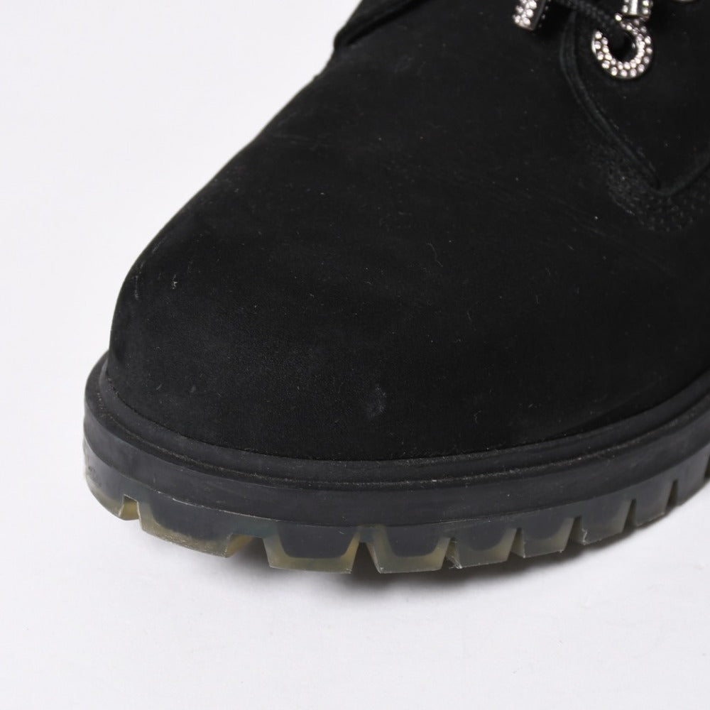 JIMMY CHOO Timberland Crystal Ankle Boots A74148 Black Size 25cm Good Condition Used 4a006142