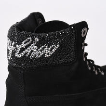 将图片加载到图库查看器中。 JIMMY CHOO ジミーチュウ Timberland ティンバーランド クリスタル アンクルブーツ A74148 ブラック サイズ25cm 美品 中古 4a006142