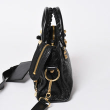 将图片加载到图库查看器中。 極美品 BALENCIAGA バレンシアガ LE CITY MINI ミニ シティ 2WAYバッグ 309544 ブラック ゴールド金具 中古 4a006448