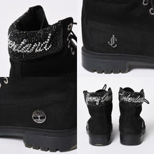 将图片加载到图库查看器中。 JIMMY CHOO ジミーチュウ Timberland ティンバーランド クリスタル アンクルブーツ A74148 ブラック サイズ25cm 美品 中古 4a006142