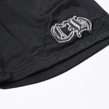 将图片加载到图库查看器中。 新品同様品 CHROME HEARTS クロムハーツ CHプリント メッシュショーツ ハーフパンツ ショーツ ブラック シルバー サイズL 中古 4a006535