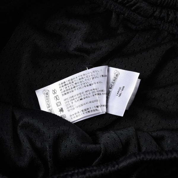 新品同様品 CHROME HEARTS クロムハーツ CHプリント メッシュショーツ ハーフパンツ ショーツ ブラック シルバー サイズL 中古 4a006535