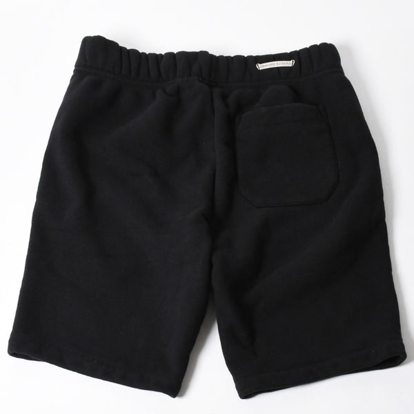 新品未使用 CHROME HEARTS クロムハーツ 25SS ロゴ スウェットショーツ ショートパンツ U.S.A製 コットン ブラック サイズM 中古 4a006534