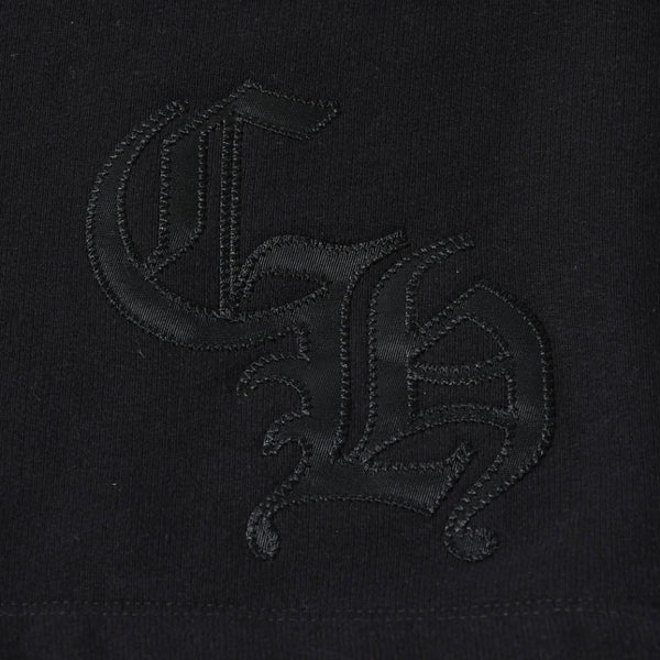 新品未使用 CHROME HEARTS クロムハーツ 25SS ロゴ スウェットショーツ ショートパンツ U.S.A製 コットン ブラック サイズM 中古 4a006534