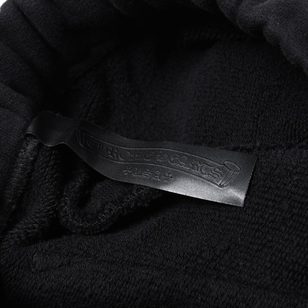 新品未使用 CHROME HEARTS クロムハーツ 25SS ロゴ スウェットショーツ ショートパンツ U.S.A製 コットン ブラック サイズM 中古 4a006534