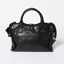 Load the image into the gallery viewer. 極美品 BALENCIAGA バレンシアガ クラシック ミニシティ ナイロン レザー 2WAY ハンドバッグ ショルダーバッグ ブラック 300295 中古 4a006411