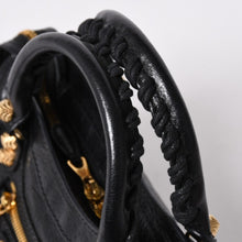 将图片加载到图库查看器中。 極美品 BALENCIAGA バレンシアガ LE CITY MINI ミニ シティ 2WAYバッグ 309544 ブラック ゴールド金具 中古 4a006448