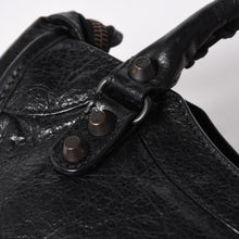 Load the image into the gallery viewer. 極美品 BALENCIAGA バレンシアガ クラシック ミニシティ ナイロン レザー 2WAY ハンドバッグ ショルダーバッグ ブラック 300295 中古 4a006411