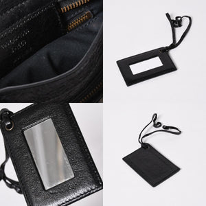極美品 BALENCIAGA バレンシアガ クラシック ミニシティ ナイロン レザー 2WAY ハンドバッグ ショルダーバッグ ブラック 300295 中古 4a006411