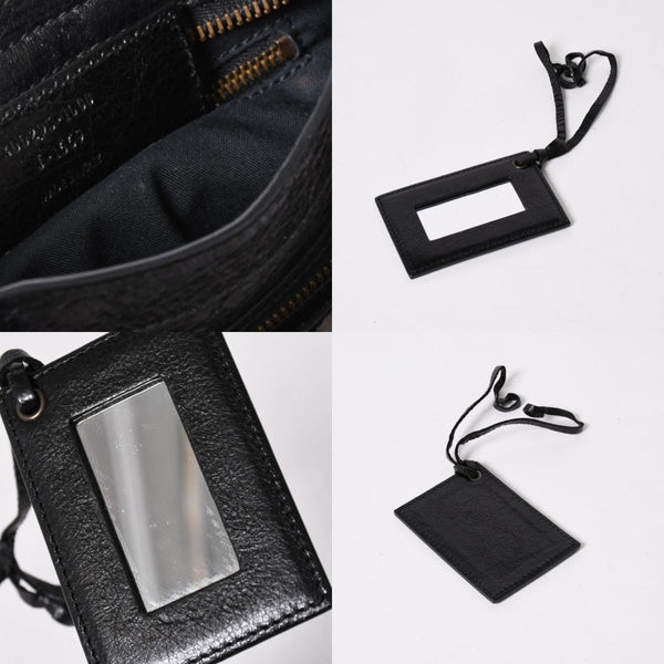 極美品 BALENCIAGA バレンシアガ クラシック ミニシティ ナイロン レザー 2WAY ハンドバッグ ショルダーバッグ ブラック 300295 中古 4a006411