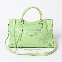極美品 BALENCIAGA バレンシアガ Le City ルシティ ミディアム ハンドバッグ ショルダーバッグ 2way アリーナラムスキン 797786 中古 4a006413