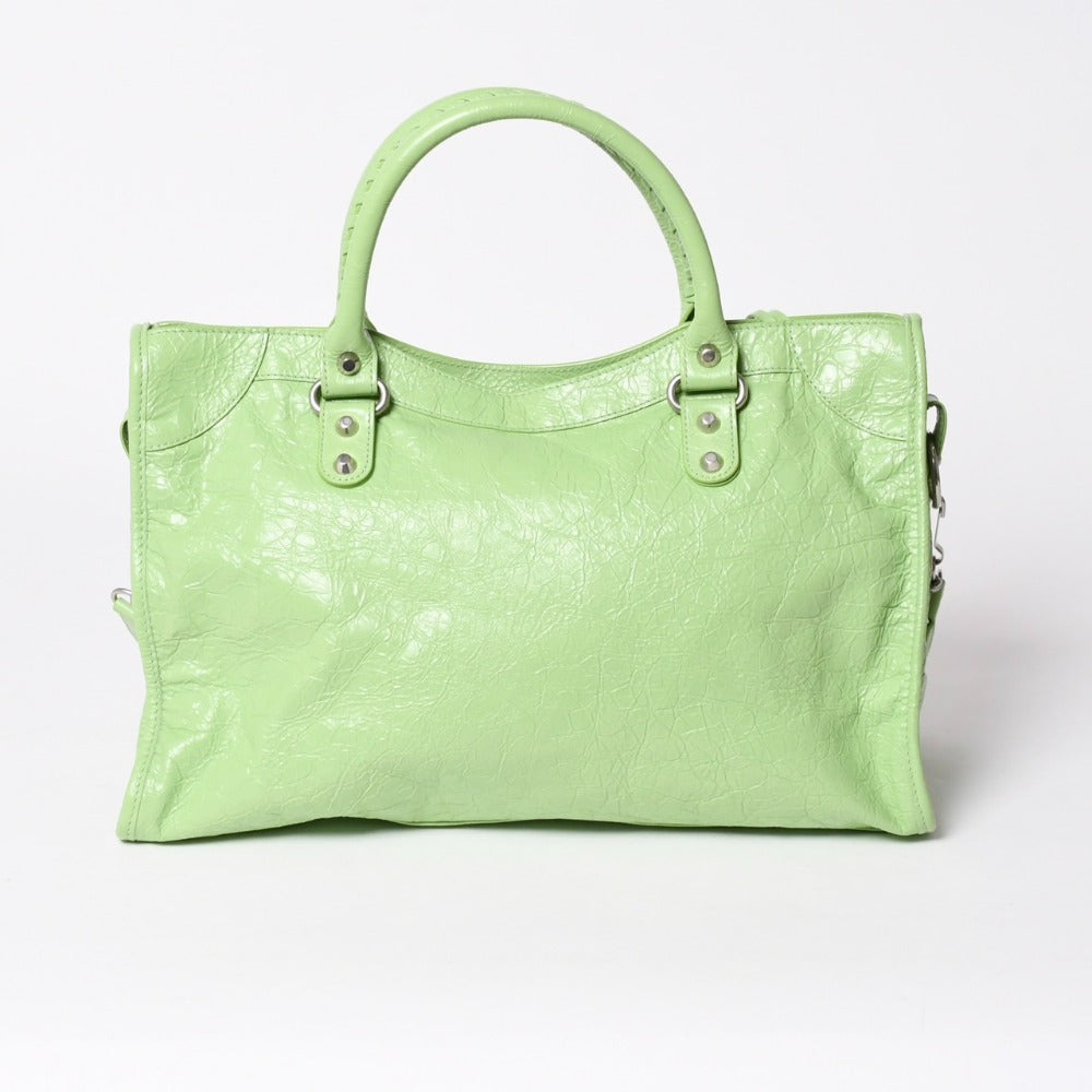 極美品 BALENCIAGA バレンシアガ Le City ルシティ ミディアム ハンドバッグ ショルダーバッグ 2way アリーナラムスキン 797786 中古 4a006413