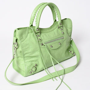 極美品 BALENCIAGA バレンシアガ Le City ルシティ ミディアム ハンドバッグ ショルダーバッグ 2way アリーナラムスキン 797786 中古 4a006413