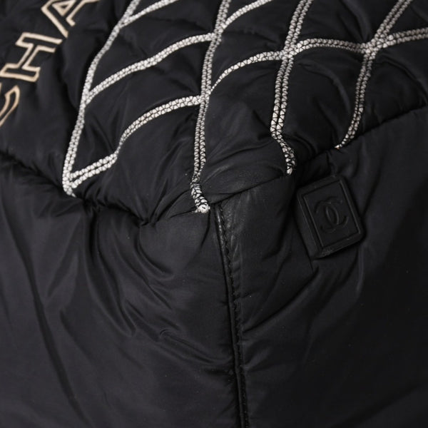 CHANEL シャネル スポーツライン ナイロン 2WAY ハンドバッグ A32808 10番台 ブラック ココマーク ショルダーバッグ シルバー金具 美品 中古 4a006449