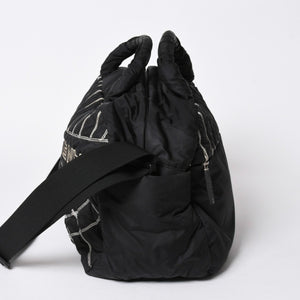 CHANEL シャネル スポーツライン ナイロン 2WAY ハンドバッグ A32808 10番台 ブラック ココマーク ショルダーバッグ シルバー金具 美品 中古 4a006449
