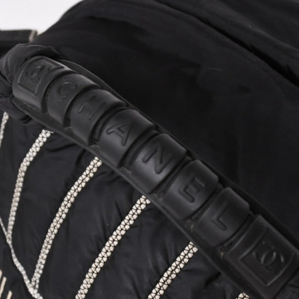CHANEL シャネル スポーツライン ナイロン 2WAY ハンドバッグ A32808 10番台 ブラック ココマーク ショルダーバッグ シルバー金具 美品 中古 4a006449