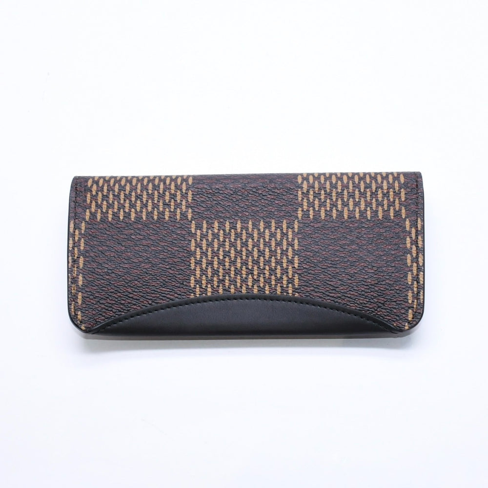 極美品 LOUIS VUITTON×NIGO ルイヴィトン ニゴ エテュイ リュネット ウッディー メガネケース GI0497 ブラウン シルバー金具 中古 4a006455