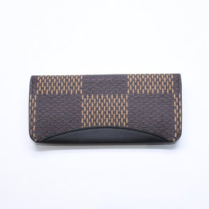 極美品 LOUIS VUITTON×NIGO ルイヴィトン ニゴ エテュイ リュネット ウッディー メガネケース GI0497 ブラウン シルバー金具 中古 4a006455