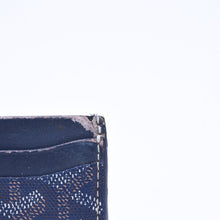 画像をギャラリービューアに読み込む, GOYARD ゴヤール サンシュルピス ヘリンボーン カードケース STSULPPMLTY ネイビー PVC レザー 良品 中古 4a006541