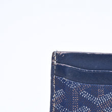 画像をギャラリービューアに読み込む, GOYARD ゴヤール サンシュルピス ヘリンボーン カードケース STSULPPMLTY ネイビー PVC レザー 良品 中古 4a006541