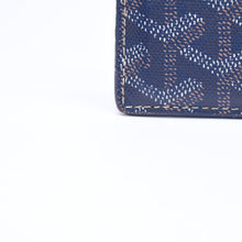 画像をギャラリービューアに読み込む, GOYARD ゴヤール サンシュルピス ヘリンボーン カードケース STSULPPMLTY ネイビー PVC レザー 良品 中古 4a006541