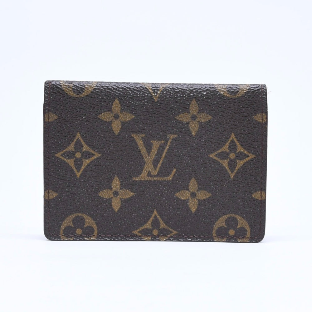 LOUIS VUITTON ルイ ヴィトン ポルト2カルト ヴェルティカル カードケース M60533 モノグラムキャンバス ブラウン 良品 中古 4a006540