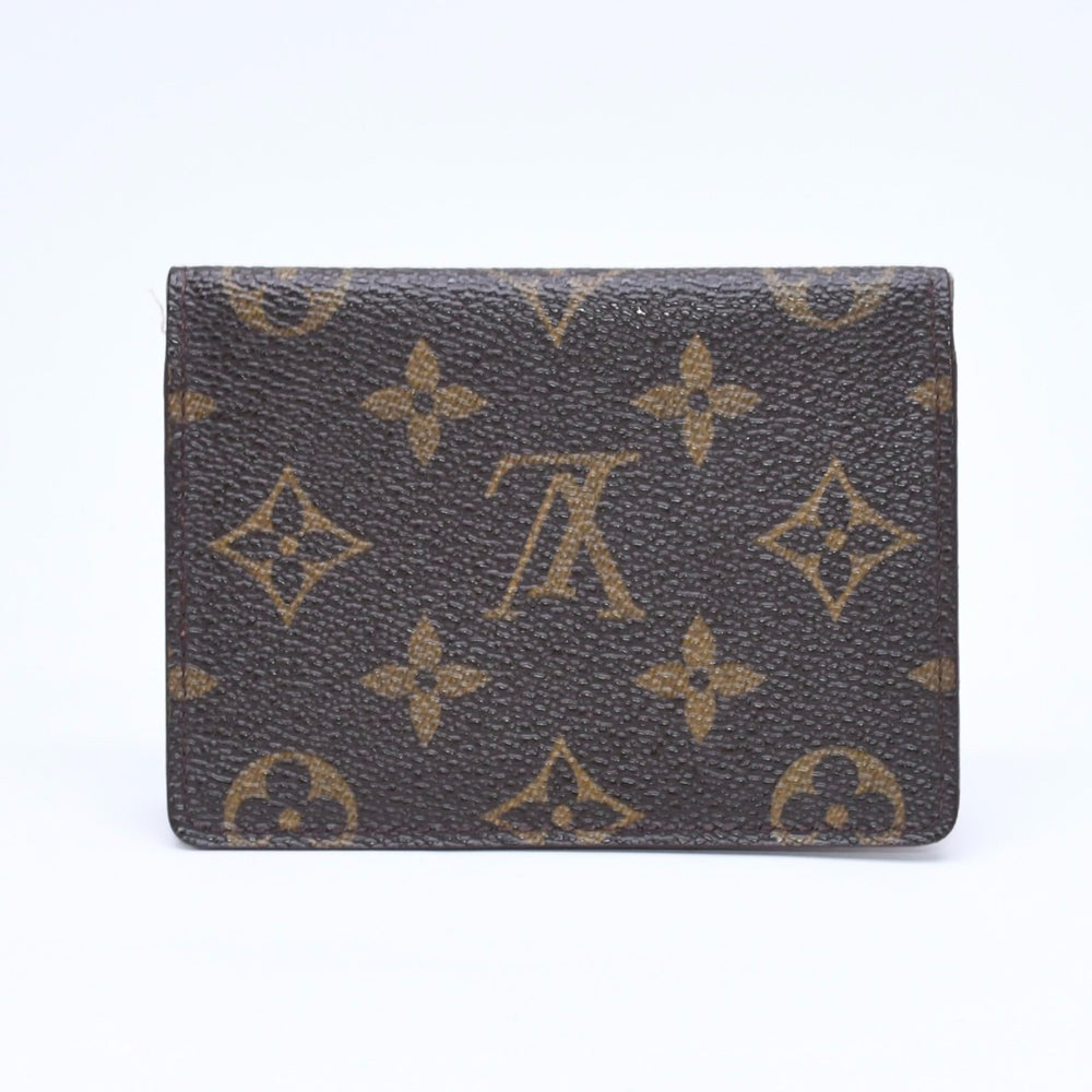 LOUIS VUITTON ルイ ヴィトン ポルト2カルト ヴェルティカル カードケース M60533 モノグラムキャンバス ブラウン 良品 中古 4a006540