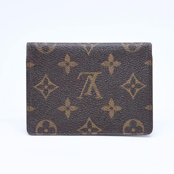 LOUIS VUITTON ルイ ヴィトン ポルト2カルト ヴェルティカル カードケース M60533 モノグラムキャンバス ブラウン 良品 中古 4a006540