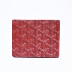 GOYARD ゴヤール ヴィクトワール ウォレット 二つ折り財布 カードケース レッド VICTO8PMLTY02CL02X 美品 中古 4a006539