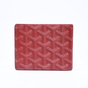 GOYARD ゴヤール ヴィクトワール ウォレット 二つ折り財布 カードケース レッド VICTO8PMLTY02CL02X 美品 中古 4a006539