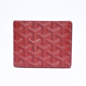 GOYARD ゴヤール ヴィクトワール ウォレット 二つ折り財布 カードケース レッド VICTO8PMLTY02CL02X 美品 中古 4a006539