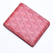 Load the image into the gallery viewer. GOYARD ゴヤール ヴィクトワール ウォレット 二つ折り財布 カードケース レッド VICTO8PMLTY02CL02X 美品 中古 4a006539