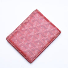 Load the image into the gallery viewer. GOYARD ゴヤール ヴィクトワール ウォレット 二つ折り財布 カードケース レッド VICTO8PMLTY02CL02X 美品 中古 4a006539