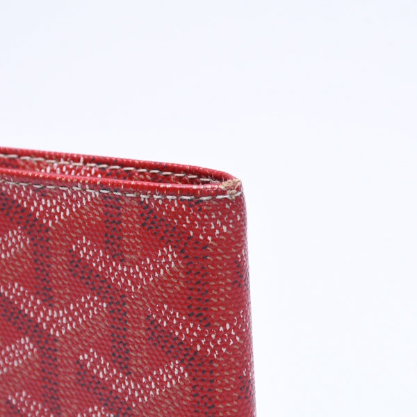 GOYARD ゴヤール ヴィクトワール ウォレット 二つ折り財布 カードケース レッド VICTO8PMLTY02CL02X 美品 中古 4a006539
