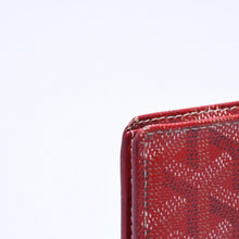 Load the image into the gallery viewer. GOYARD ゴヤール ヴィクトワール ウォレット 二つ折り財布 カードケース レッド VICTO8PMLTY02CL02X 美品 中古 4a006539
