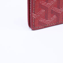 Load the image into the gallery viewer. GOYARD ゴヤール ヴィクトワール ウォレット 二つ折り財布 カードケース レッド VICTO8PMLTY02CL02X 美品 中古 4a006539