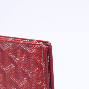 GOYARD ゴヤール ヴィクトワール ウォレット 二つ折り財布 カードケース レッド VICTO8PMLTY02CL02X 美品 中古 4a006539