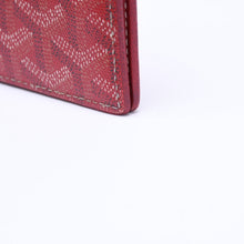 Load the image into the gallery viewer. GOYARD ゴヤール ヴィクトワール ウォレット 二つ折り財布 カードケース レッド VICTO8PMLTY02CL02X 美品 中古 4a006539