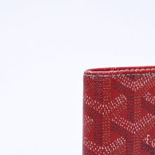 Load the image into the gallery viewer. GOYARD ゴヤール ヴィクトワール ウォレット 二つ折り財布 カードケース レッド VICTO8PMLTY02CL02X 美品 中古 4a006539
