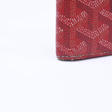 Load the image into the gallery viewer. GOYARD ゴヤール ヴィクトワール ウォレット 二つ折り財布 カードケース レッド VICTO8PMLTY02CL02X 美品 中古 4a006539