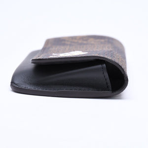 極美品 LOUIS VUITTON×NIGO ルイヴィトン ニゴ エテュイ リュネット ウッディー メガネケース GI0497 ブラウン シルバー金具 中古 4a006455