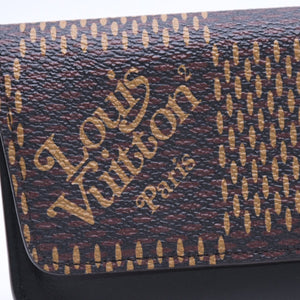 極美品 LOUIS VUITTON×NIGO ルイヴィトン ニゴ エテュイ リュネット ウッディー メガネケース GI0497 ブラウン シルバー金具 中古 4a006455