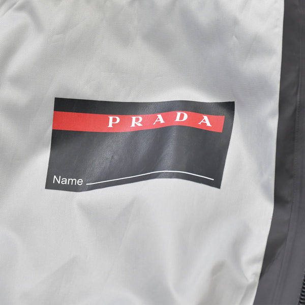 PRADA プラダ ブルゾン Linea Rossa Reflective Jacket リネア ロッサ リフレクティブ ジャケット グレー ブラック レッド 美品 中古 4a006463