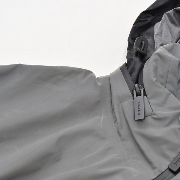 PRADA プラダ ブルゾン Linea Rossa Reflective Jacket リネア ロッサ リフレクティブ ジャケット グレー ブラック レッド 美品 中古 4a006463